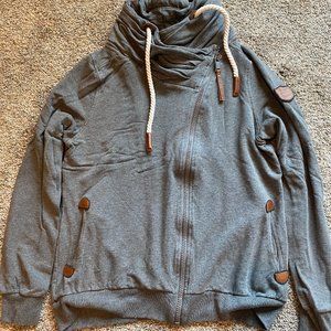 WANAKOME Grey full zip sweatshirt, XL